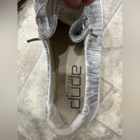 Women’s HEY DUDE Sz 10 Wendy Sox glacier grey - Picture 3 of 6